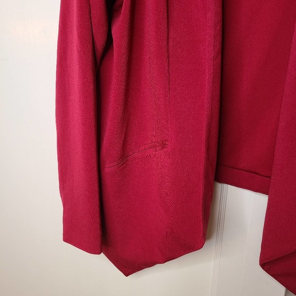 Torrid Crepe Cut Away Drape Front Open Blazer - Picture 6 of 7